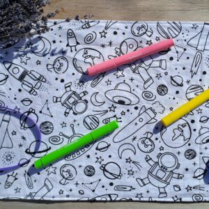 Feuille de coloriage lavable – Astronautes