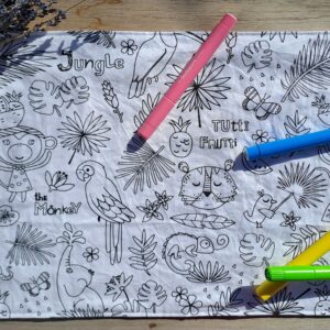 Feuille de coloriage lavable – Jungle
