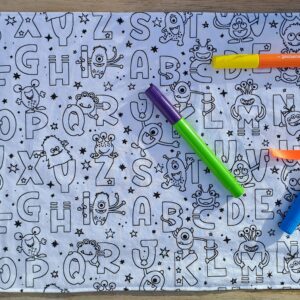 Feuille de coloriage lavable – Lettres