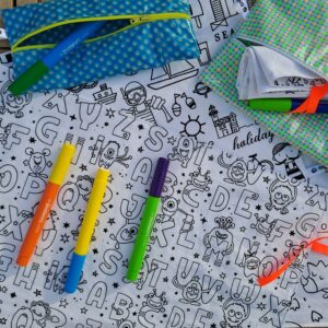 Feuille de coloriage lavable – Lettres