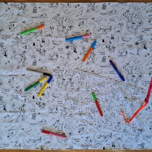 Feuille de coloriage lavable – Ski