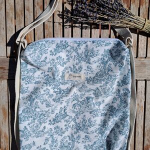 Sac à main / sac à dos en toile de Jouy