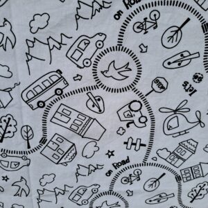 Feuille de coloriage lavable – Transports