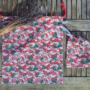 Pochon paquet cadeau – maisons