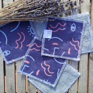 Lingettes lavables – Visages abstraits